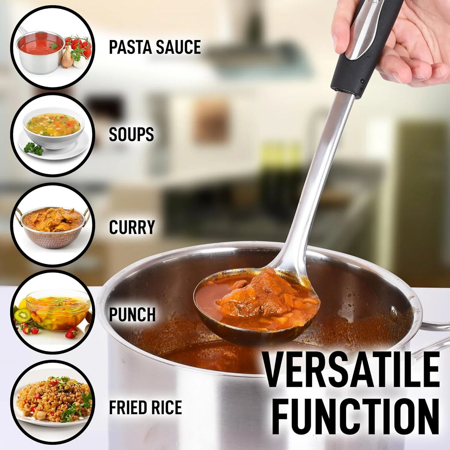 12-Inch Stainless Steel Soup Ladle - Image 6