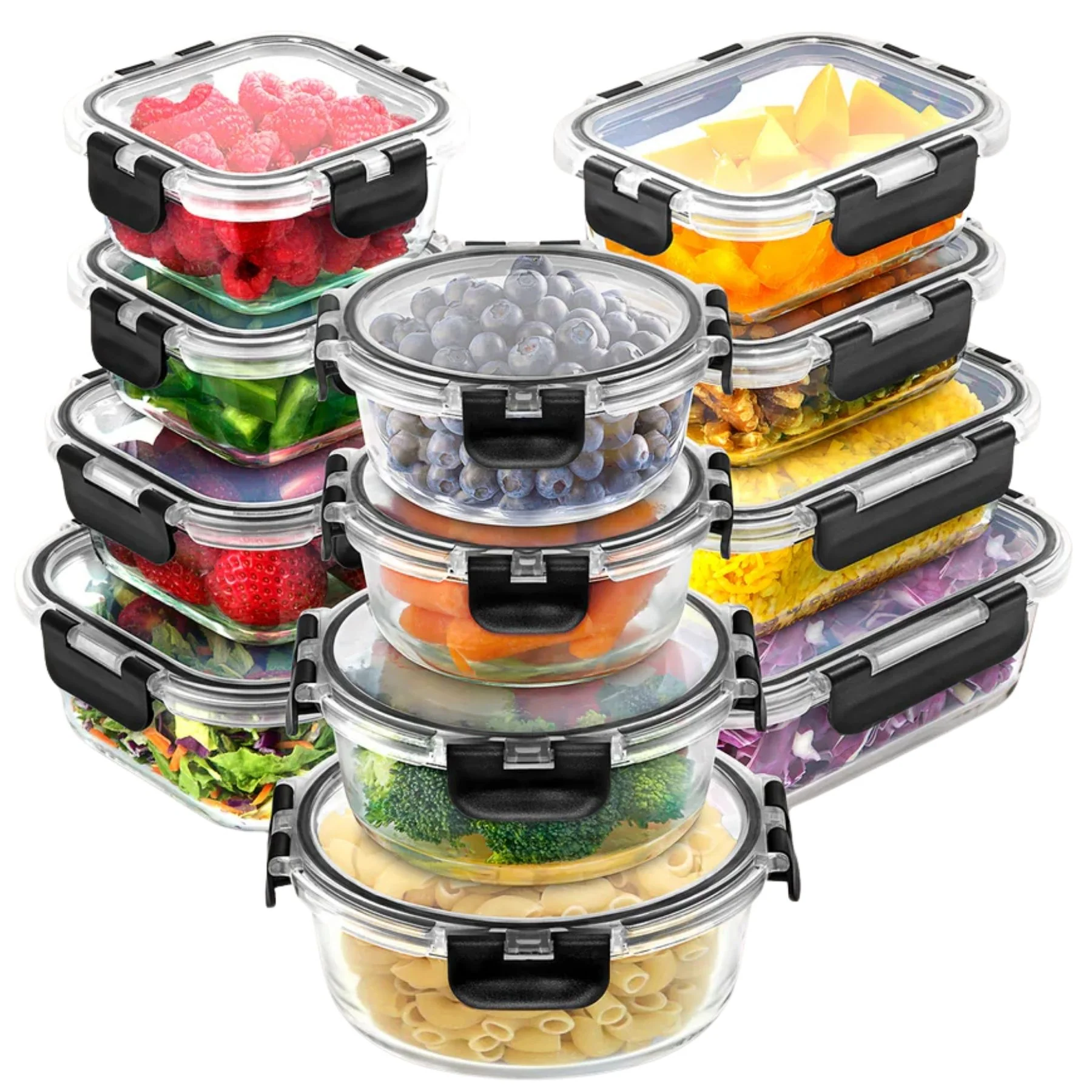 12 Piece Glass Food Storage Containers - Lid - Replacement Parts