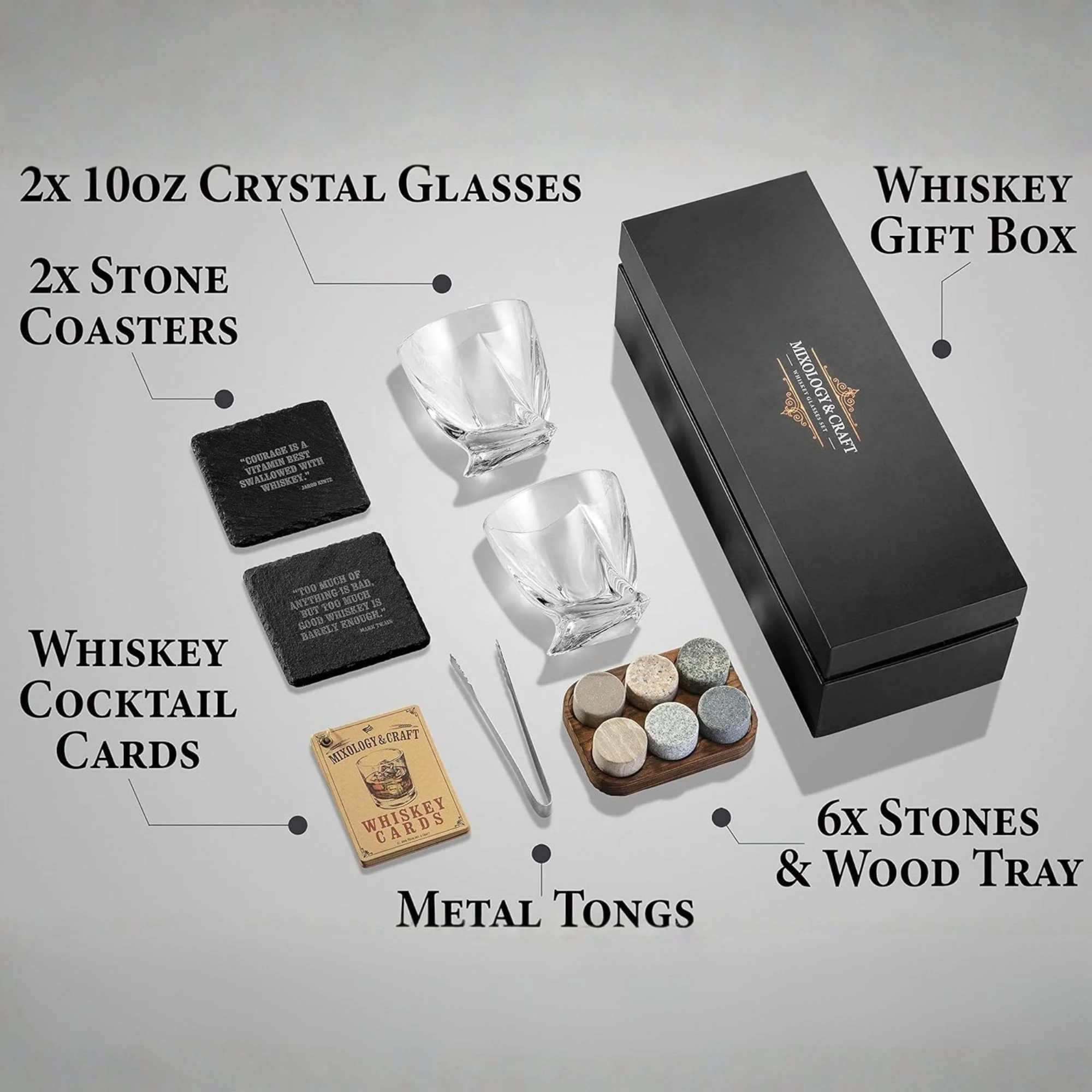 14-Piece Whiskey Glass & Stones Set - Image 6