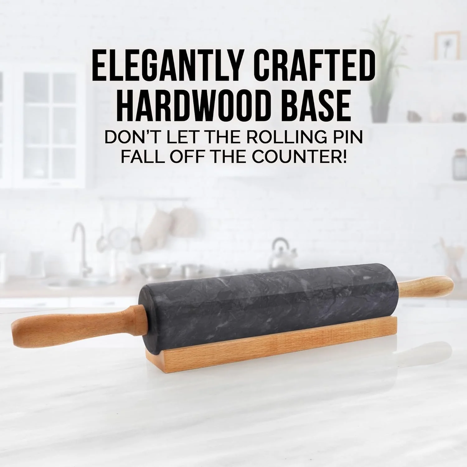 17-Inch Marble Rolling Pin With Stand - Image 6