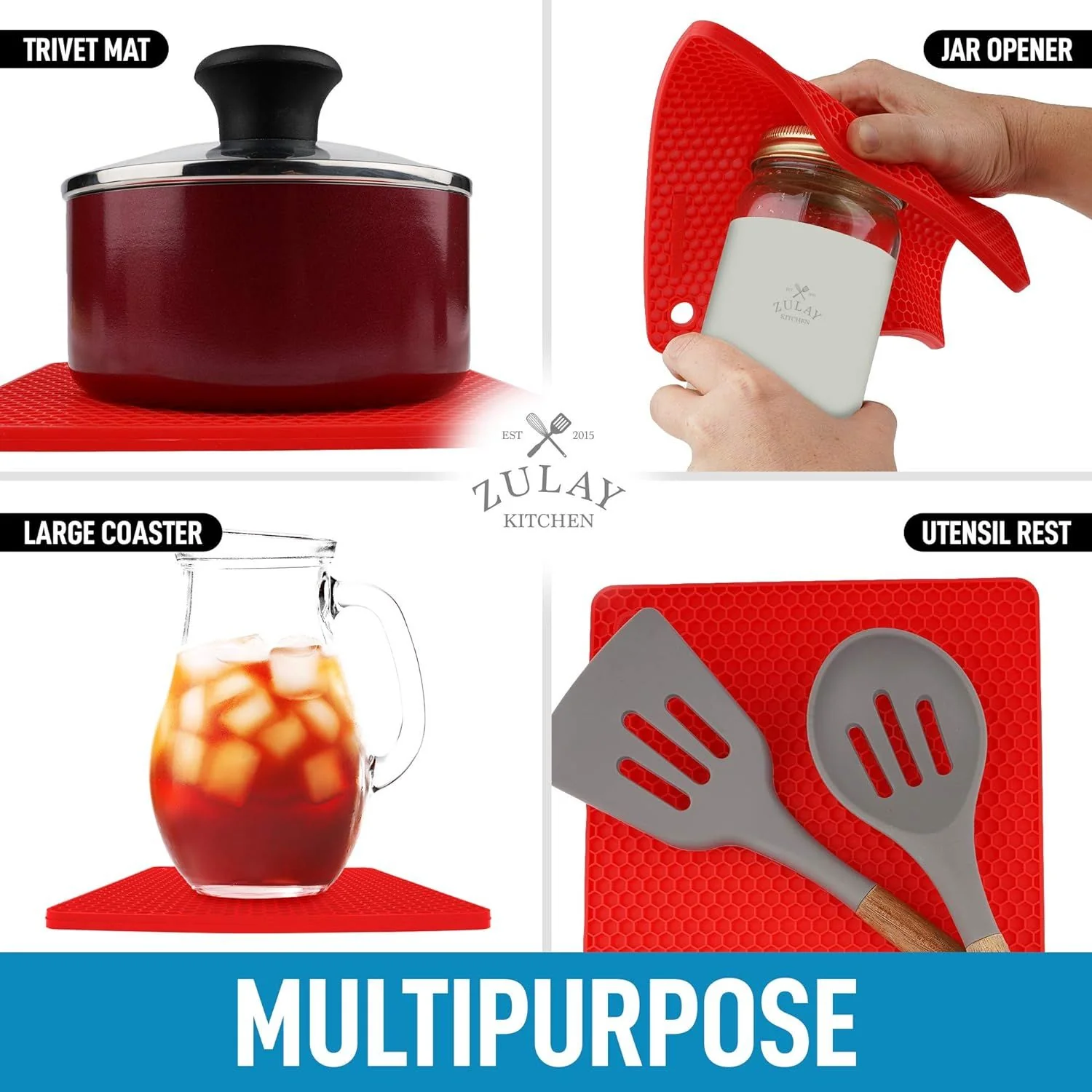 Silicone Trivet Mat Set - 4 Pack - Image 6