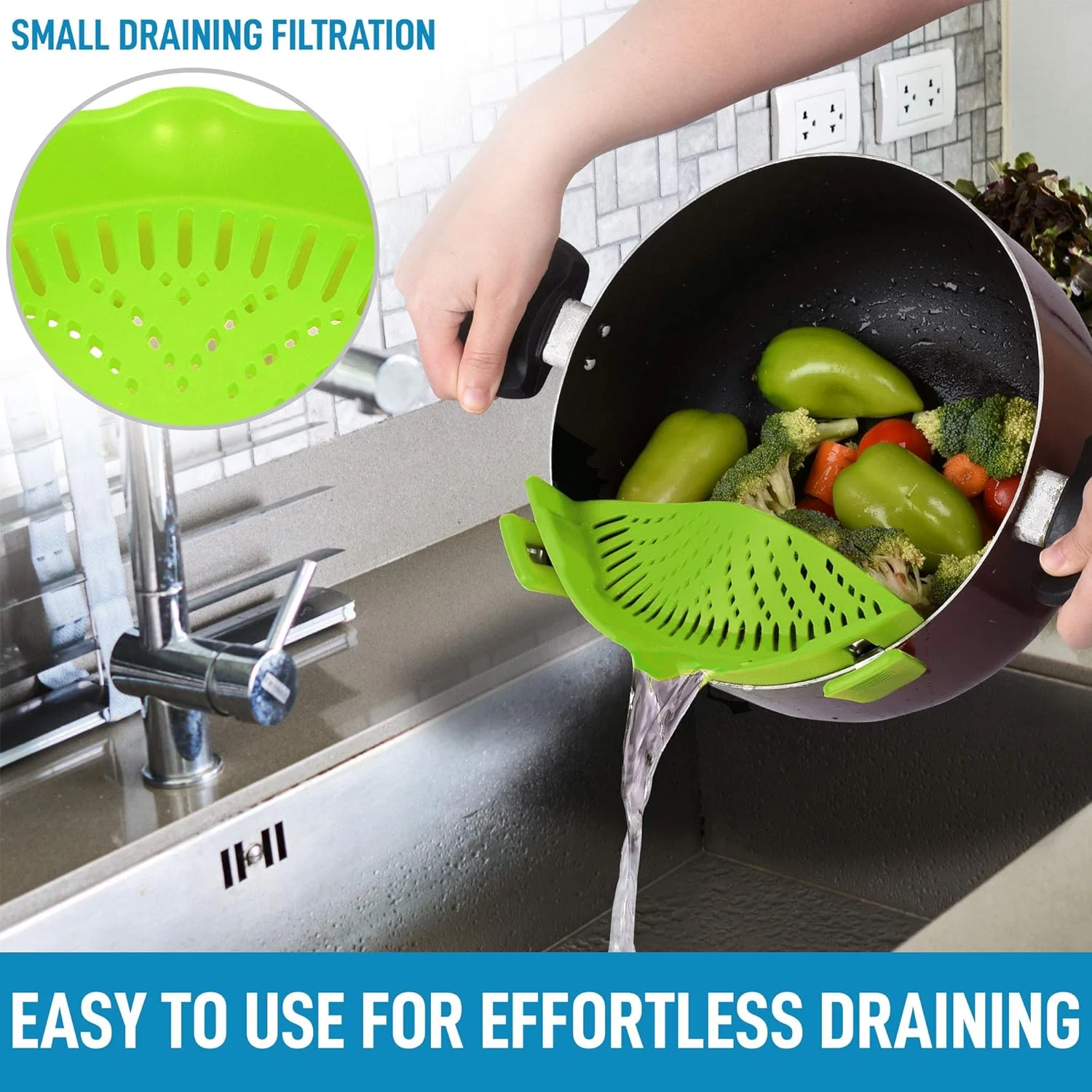 Adjustable Silicone Pot Strainer - Image 2