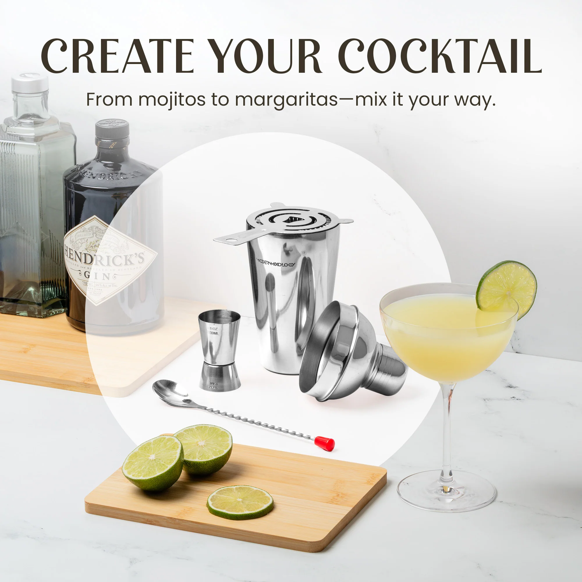 Bartender Kit with Wood Stand | 8-Piece - Image 4