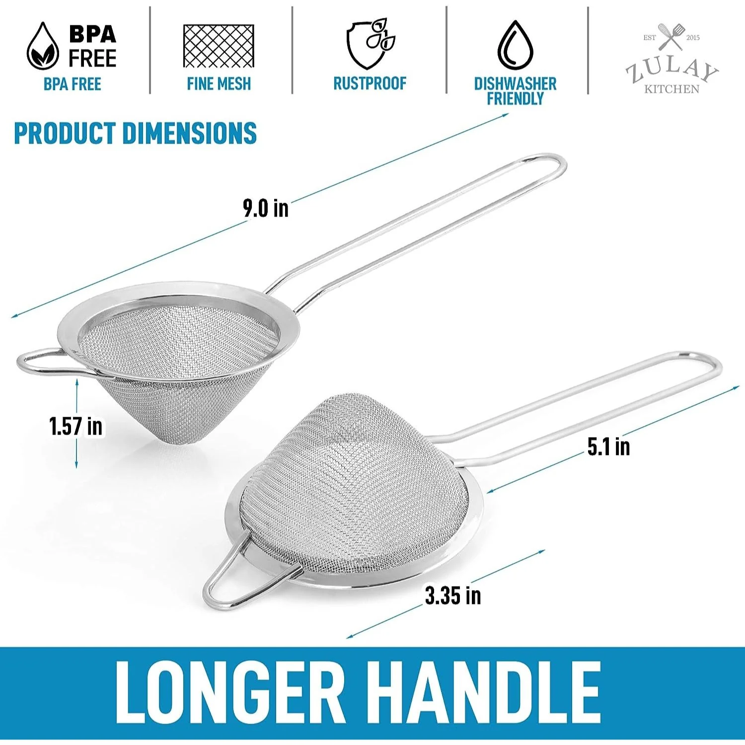 Cone Shaped Cocktail Strainer - Image 5