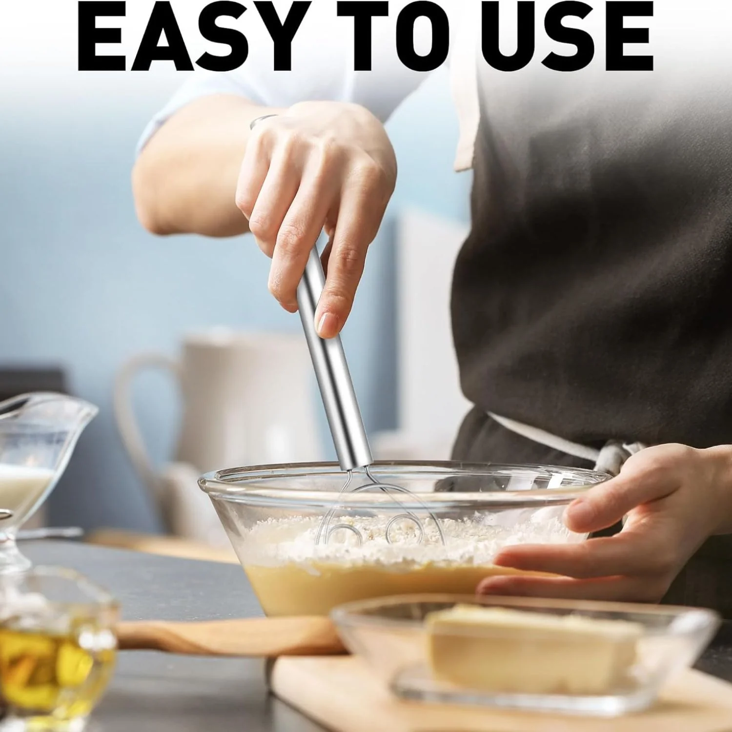Danish Dough Whisk Stainless Steel - Image 3