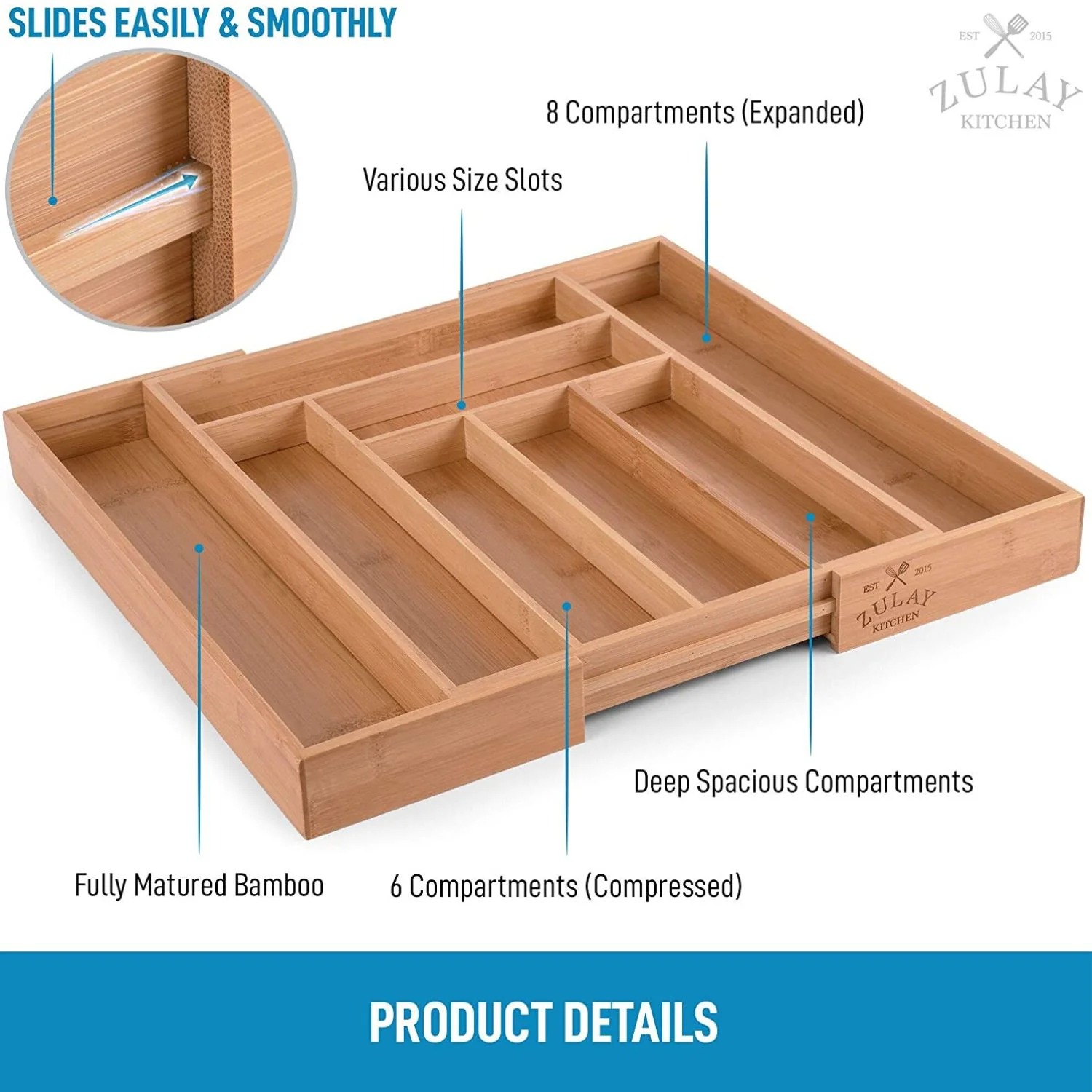 Expandable Kitchen Drawer Organizer - Image 2