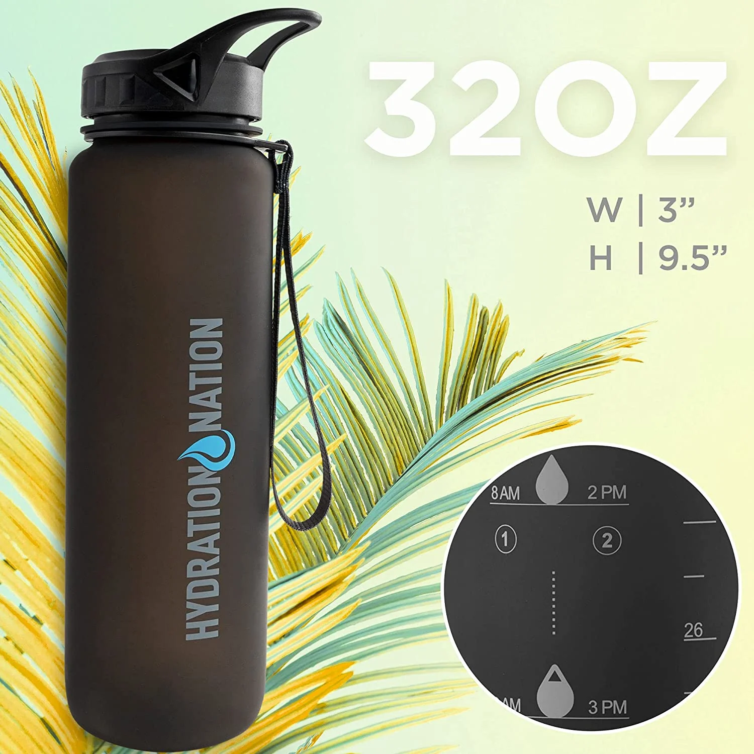 Water Bottle With Time Marker - Image 2