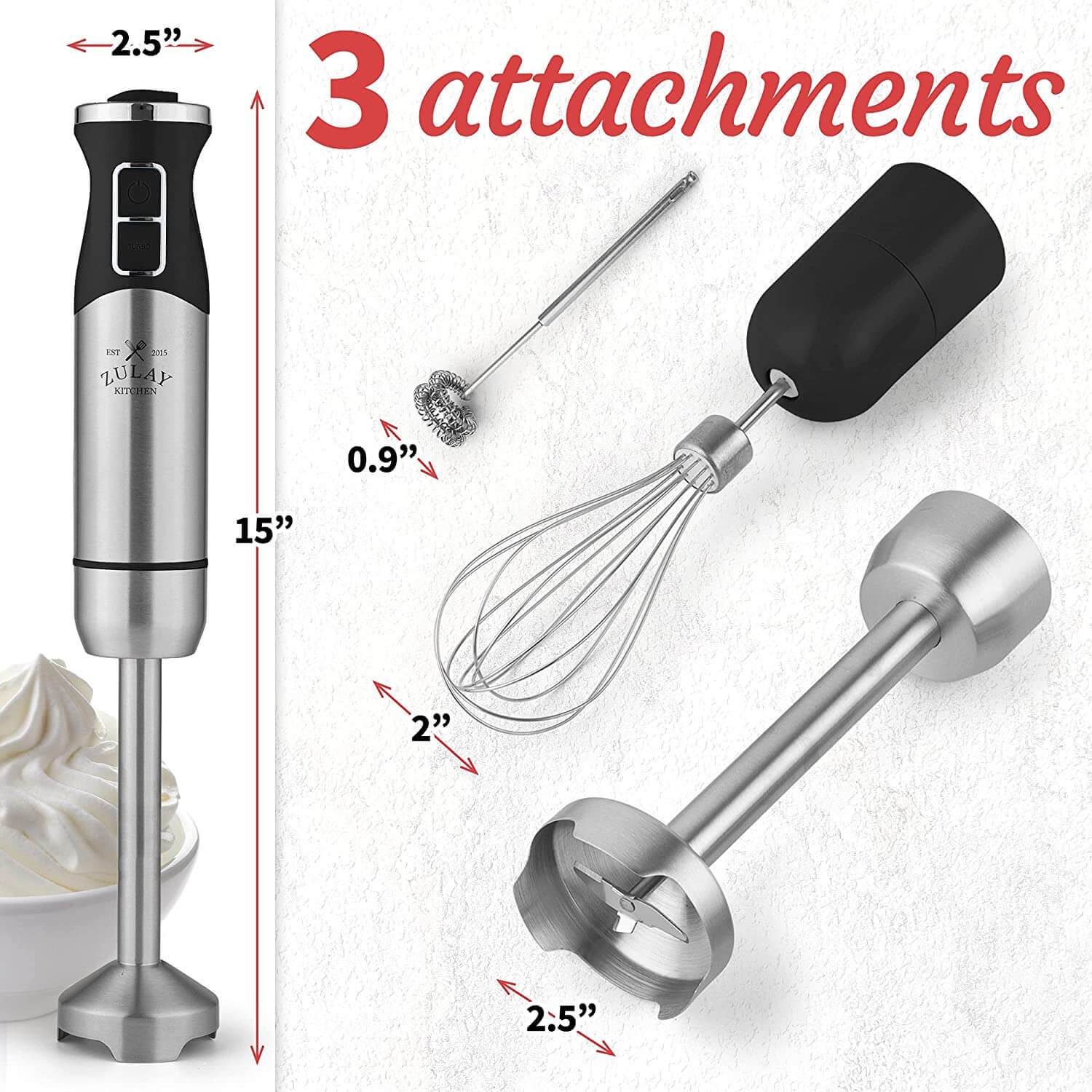 Immersion Blender – 500W Handheld Mixer - Image 3