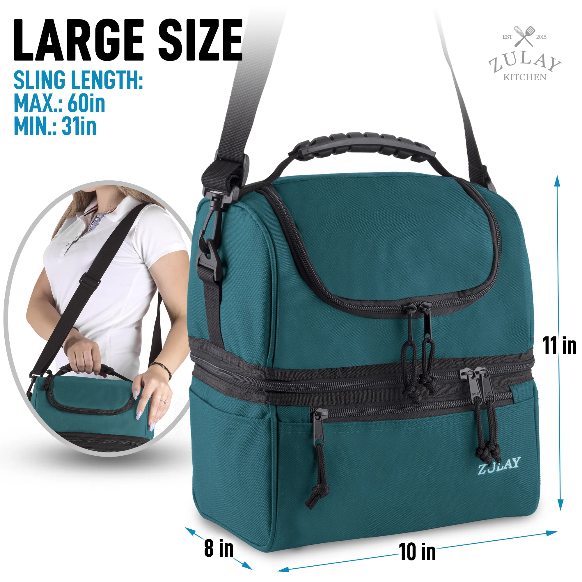 2-Compartment Lunch Box Bag - Image 3