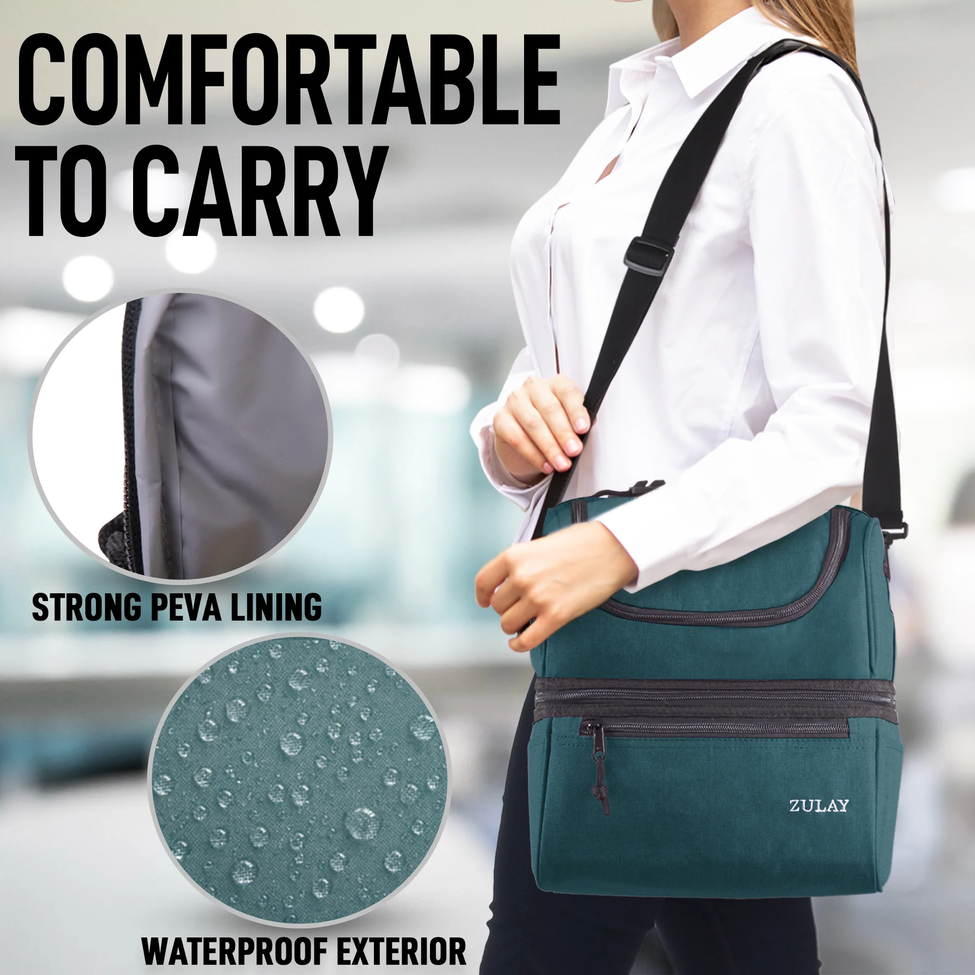 2-Compartment Lunch Box Bag - Image 4