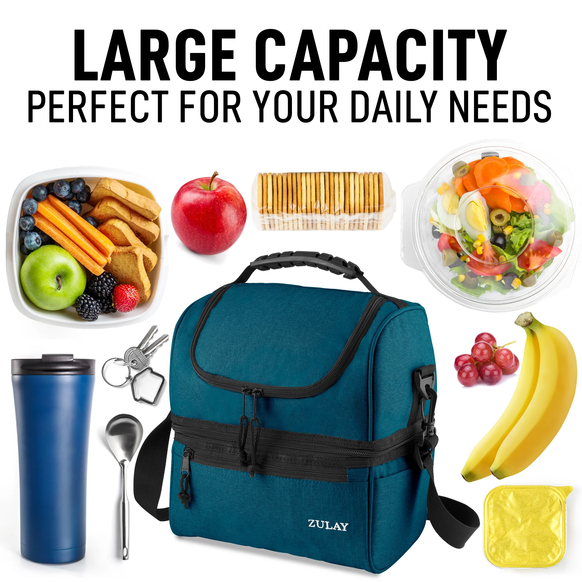 2-Compartment Lunch Box Bag - Image 6
