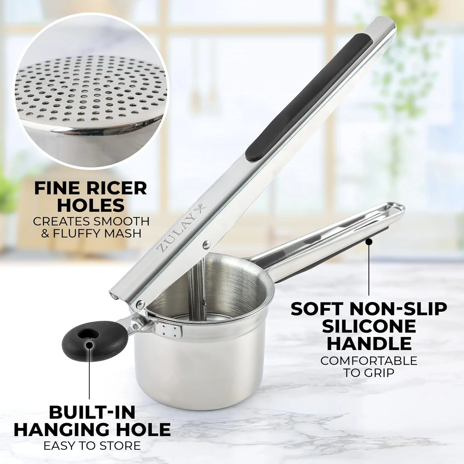 Stainless Steel Potato Ricer - Image 6