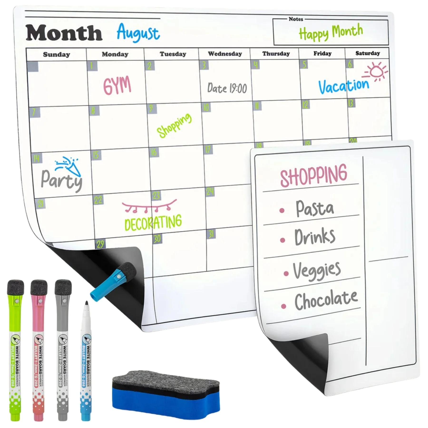 Magnetic Calendar Whiteboard Kit
