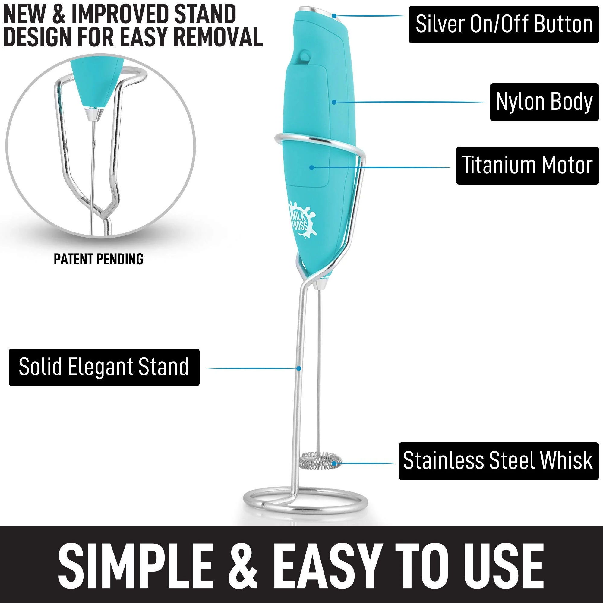 Milk Boss Milk Frother with Stand - Image 3