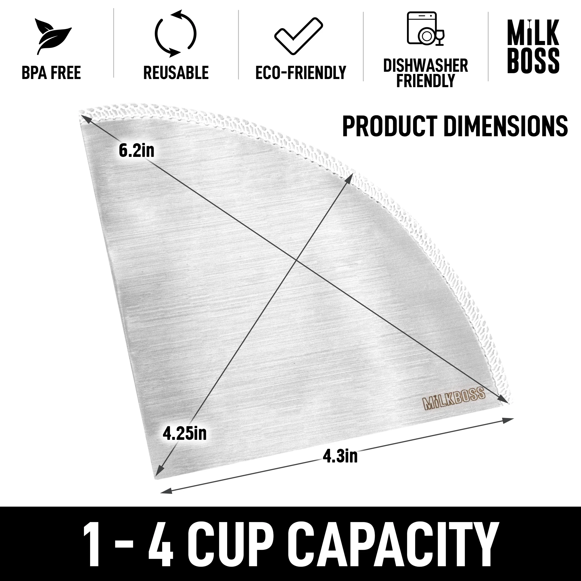 Milk Boss Pour Over Coffee Filter - Image 3