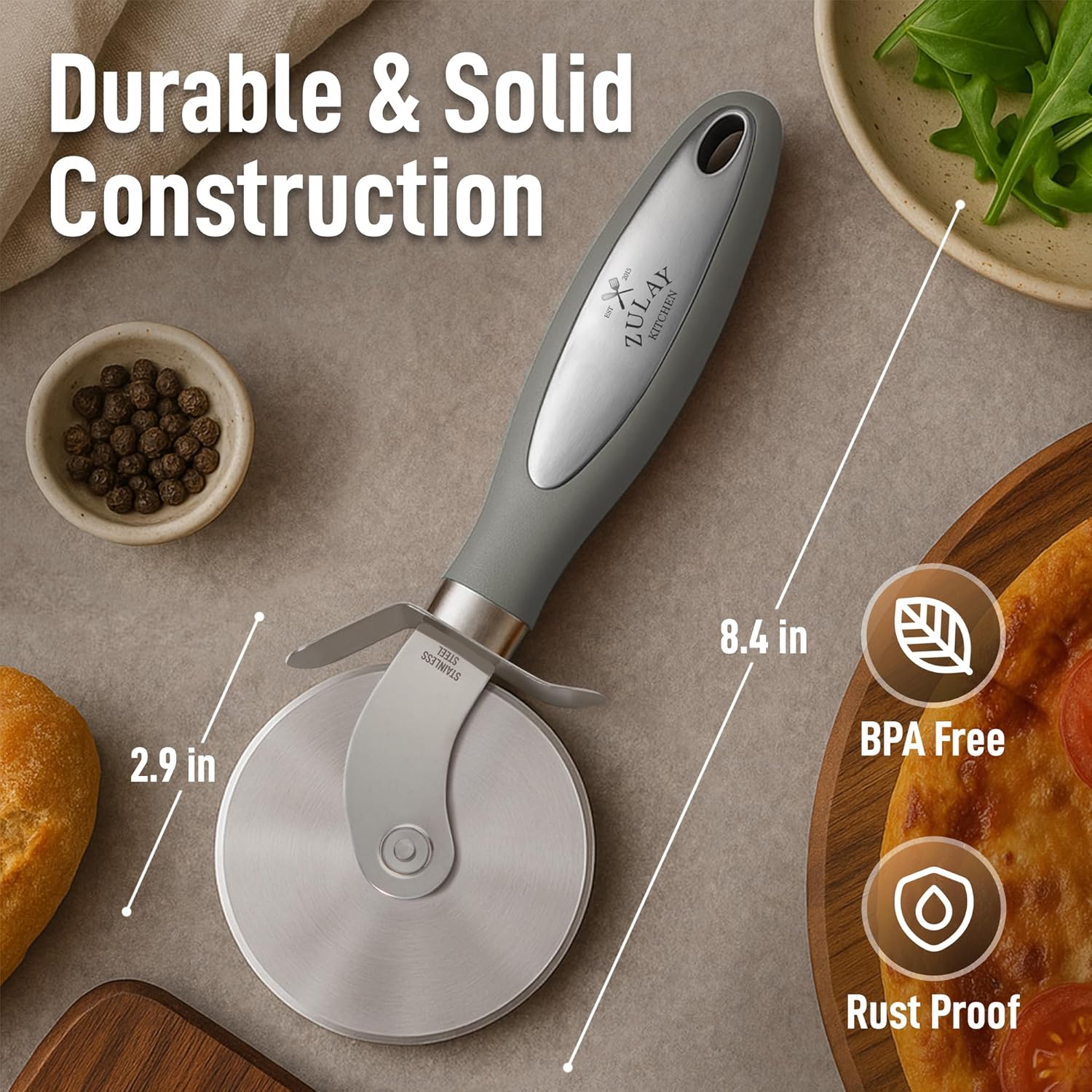 Pizza Slicer With Non-Slip Handle - Image 3