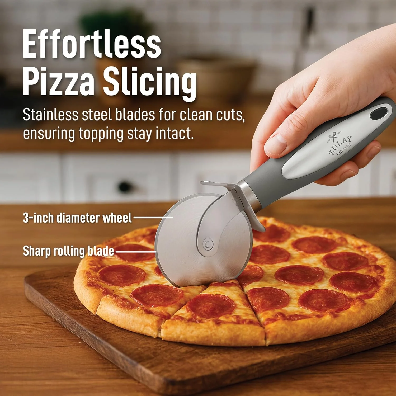 Pizza Slicer With Non-Slip Handle - Image 4