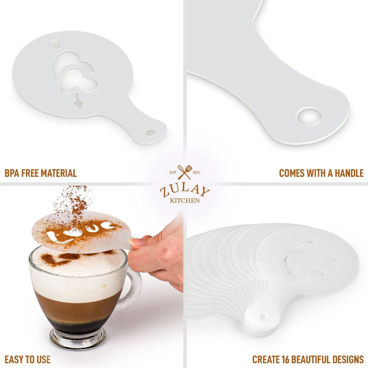 Latte Art Stencils – 16 Pack - Image 4