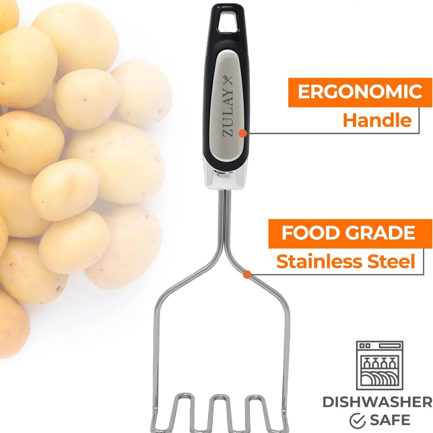 Stainless Steel Potato Masher - Image 2