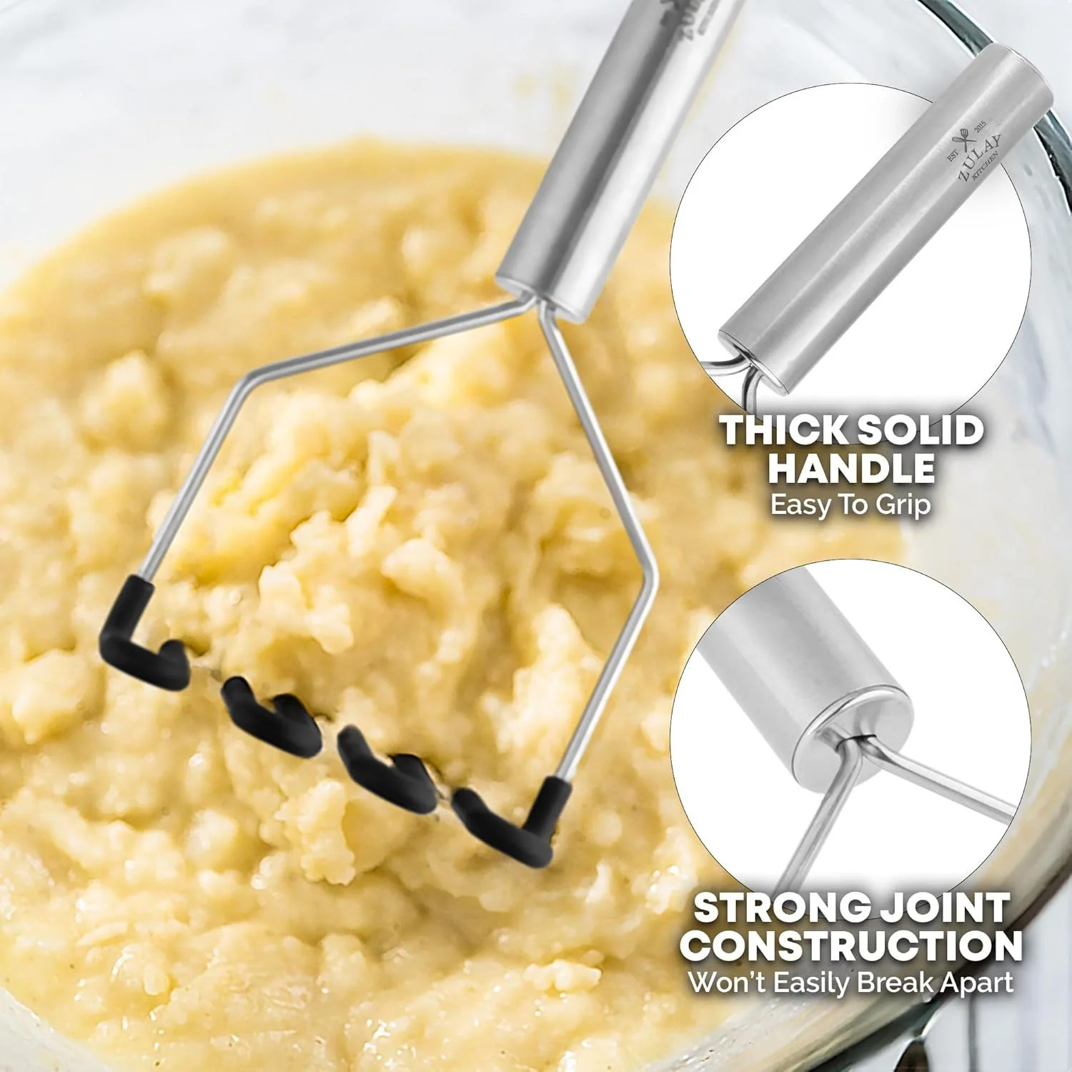 Silicone-Coated Potato Masher - Image 4