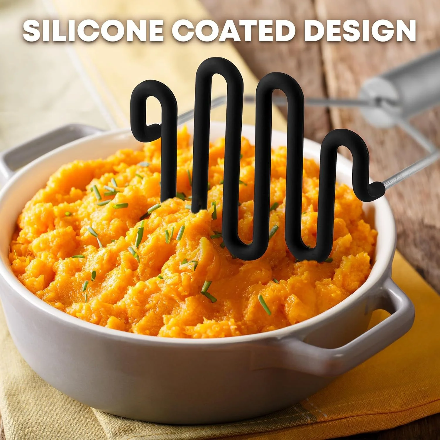 Silicone-Coated Potato Masher - Image 5