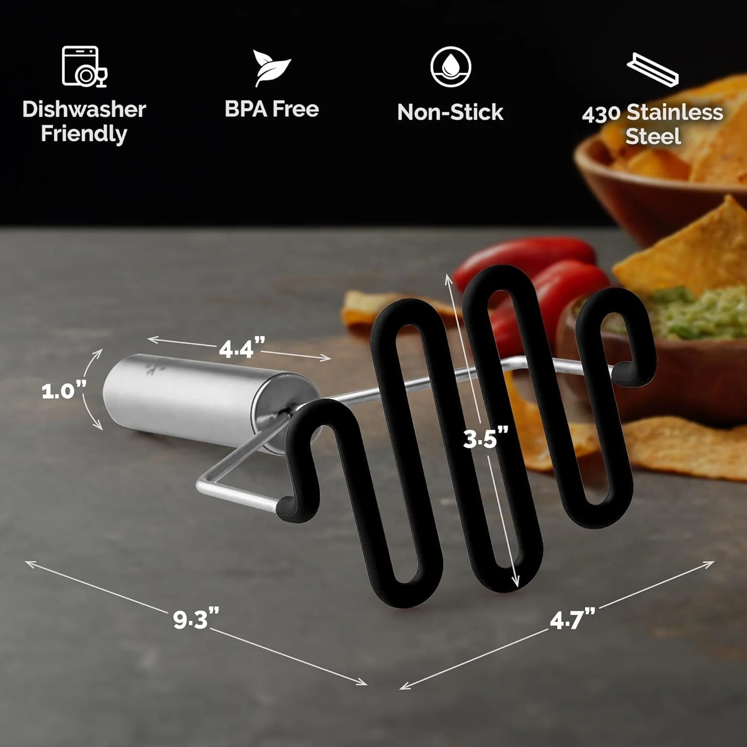 Silicone-Coated Potato Masher - Image 7