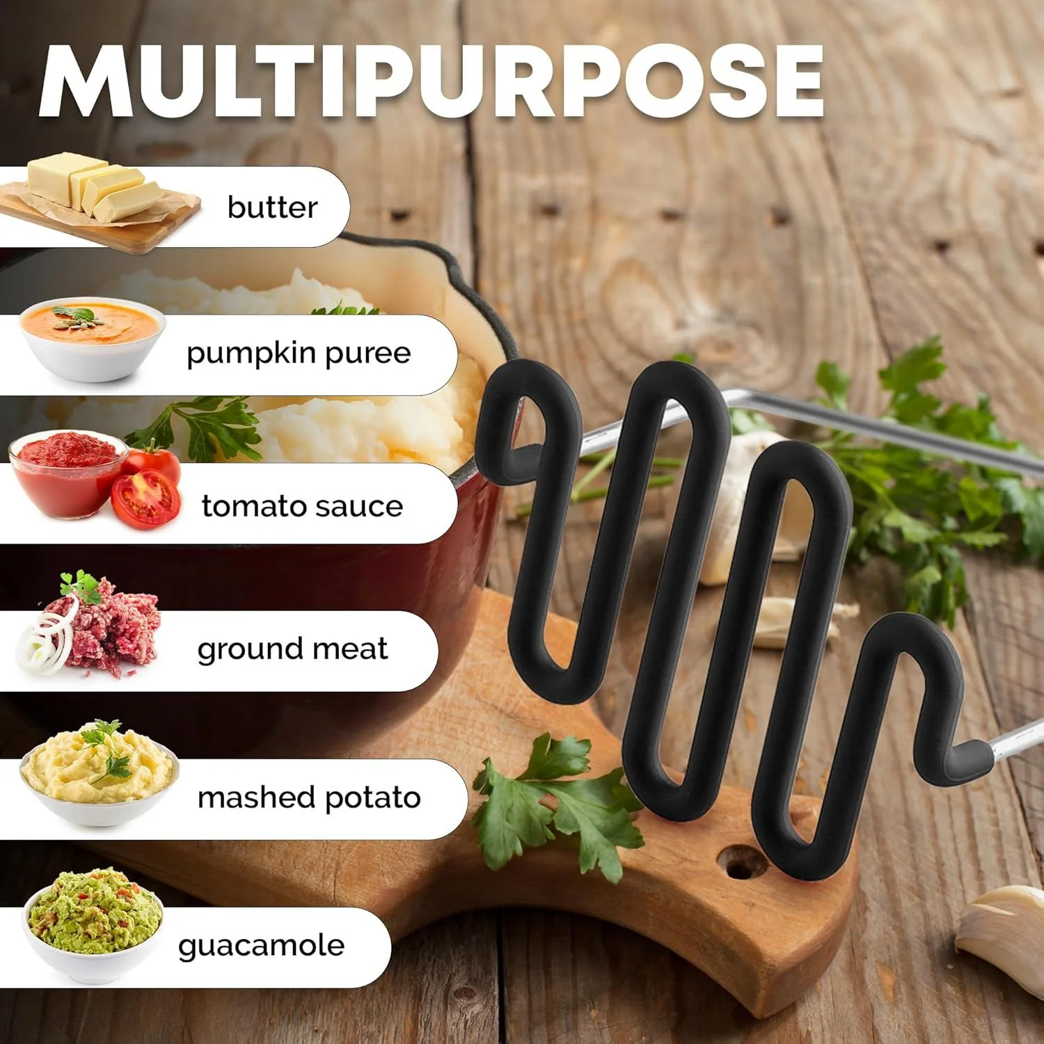 Silicone-Coated Potato Masher - Image 8