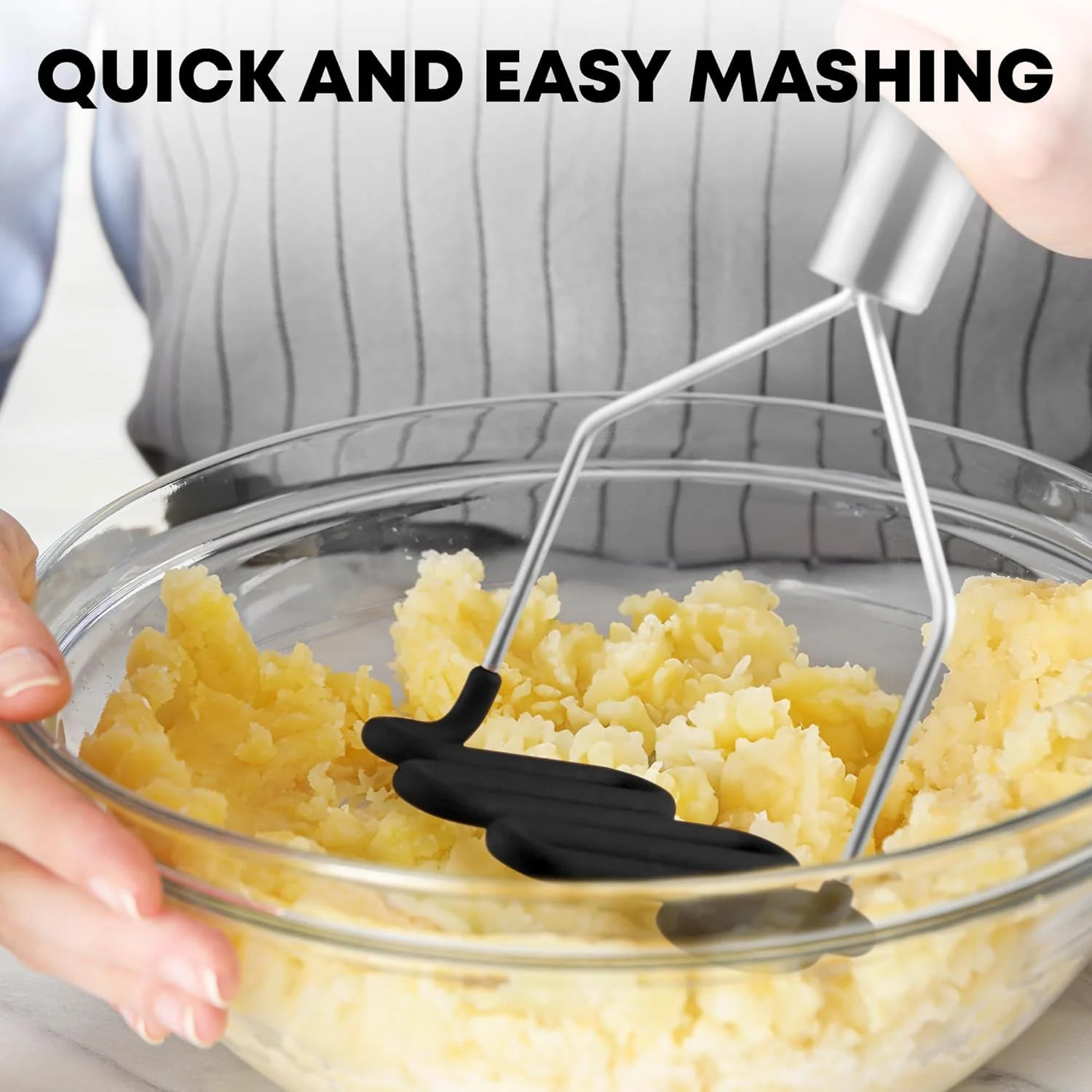 Silicone-Coated Potato Masher - Image 9