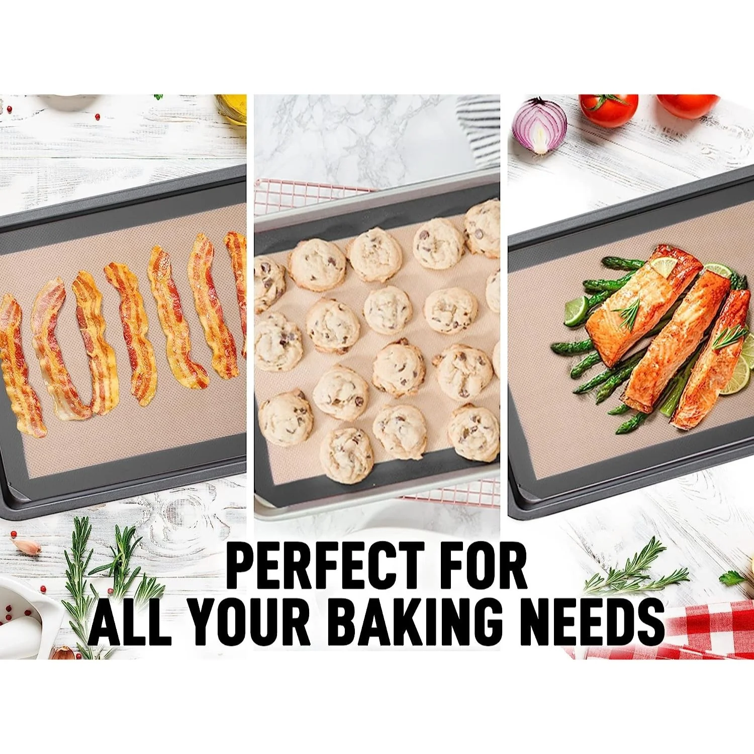 Silicone Baking Mat Sheets (2 Packs) - Image 3