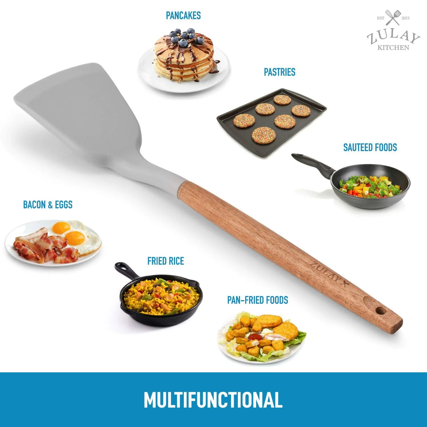 Silicone Spatula with Wooden Handle - Image 5