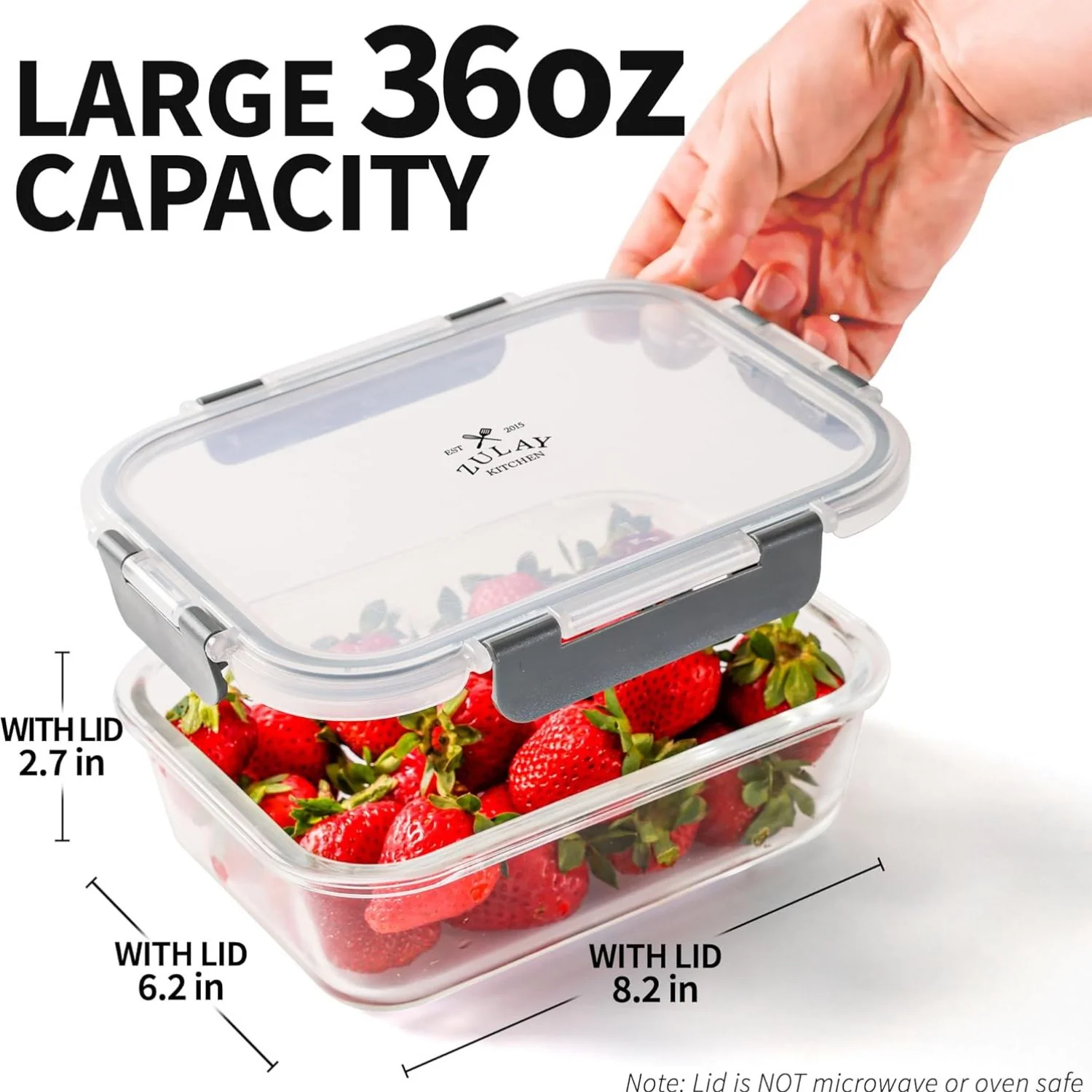 Snap Lock Glass Food Containers - Image 4