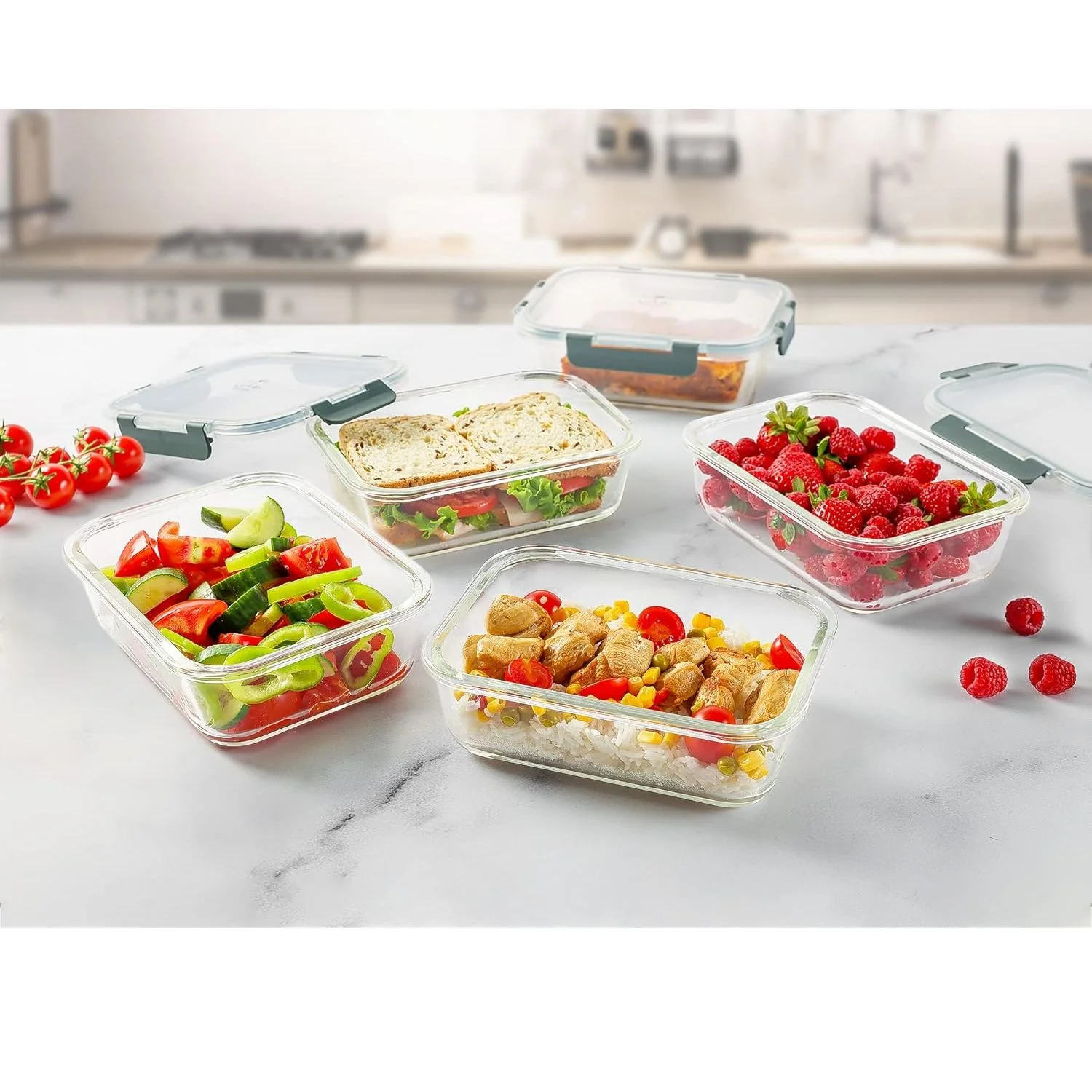 Snap Lock Glass Food Containers - Image 6