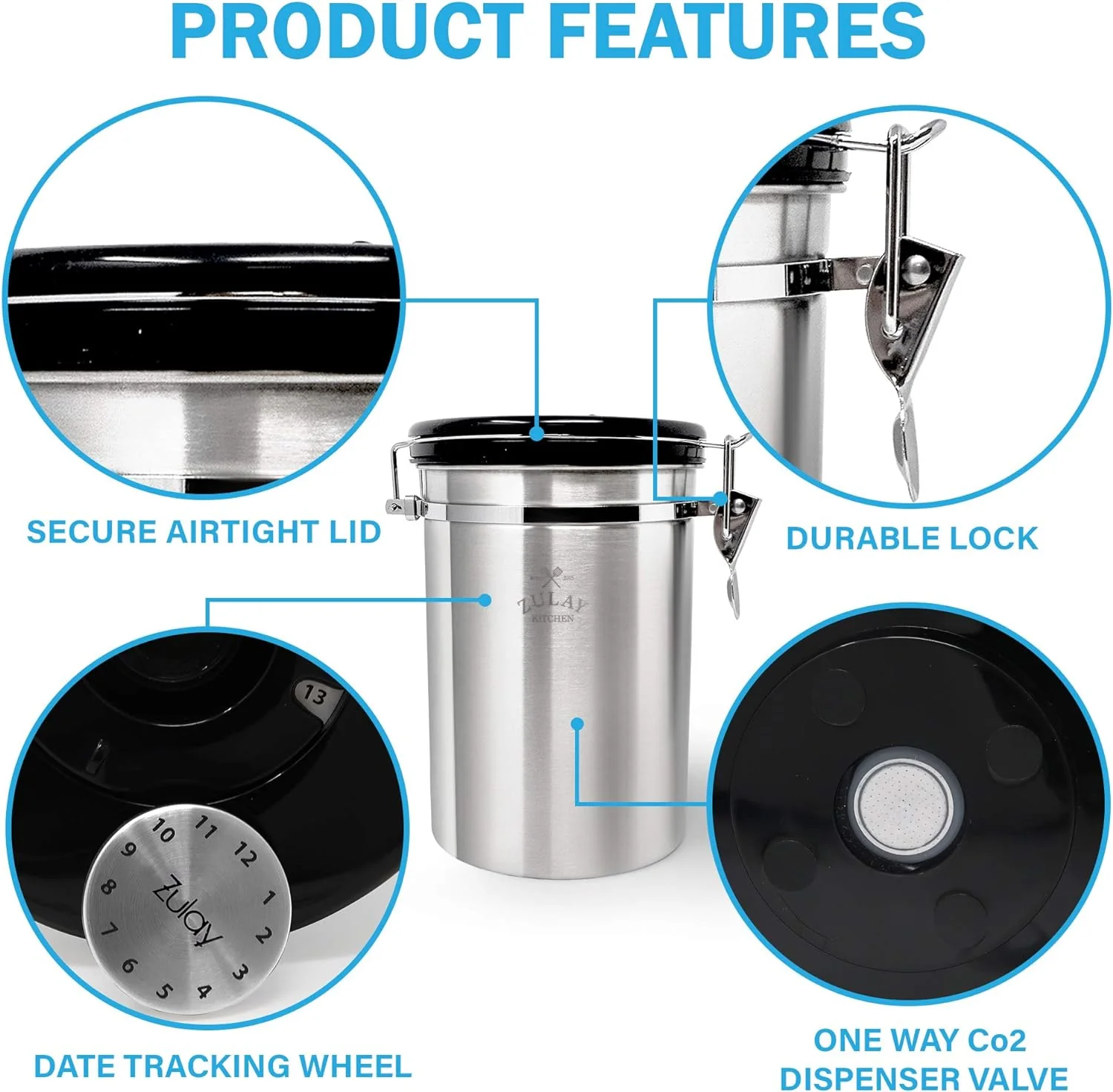 Stainless Steel Coffee Canister - Image 3