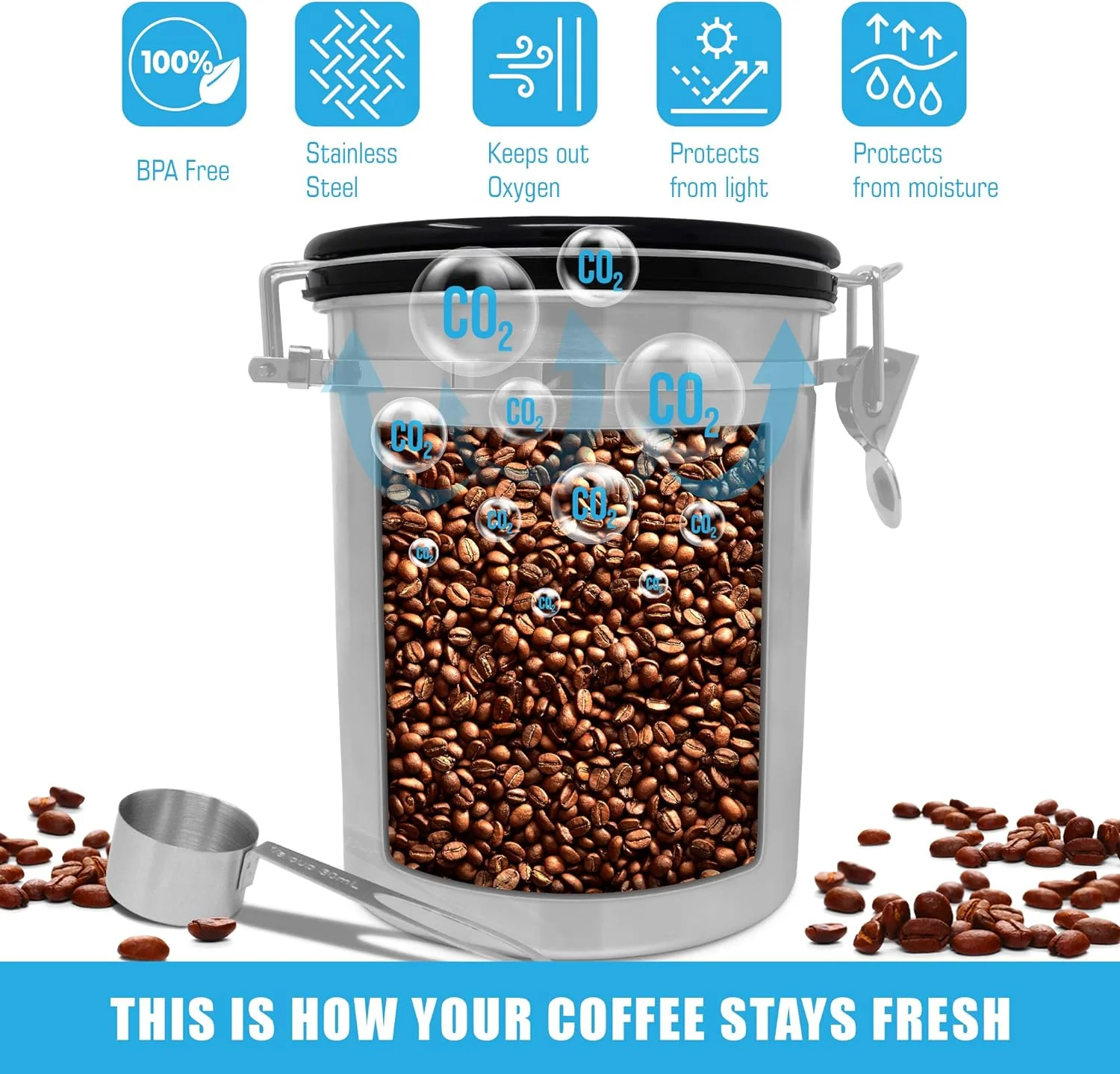 Stainless Steel Coffee Canister - Image 5