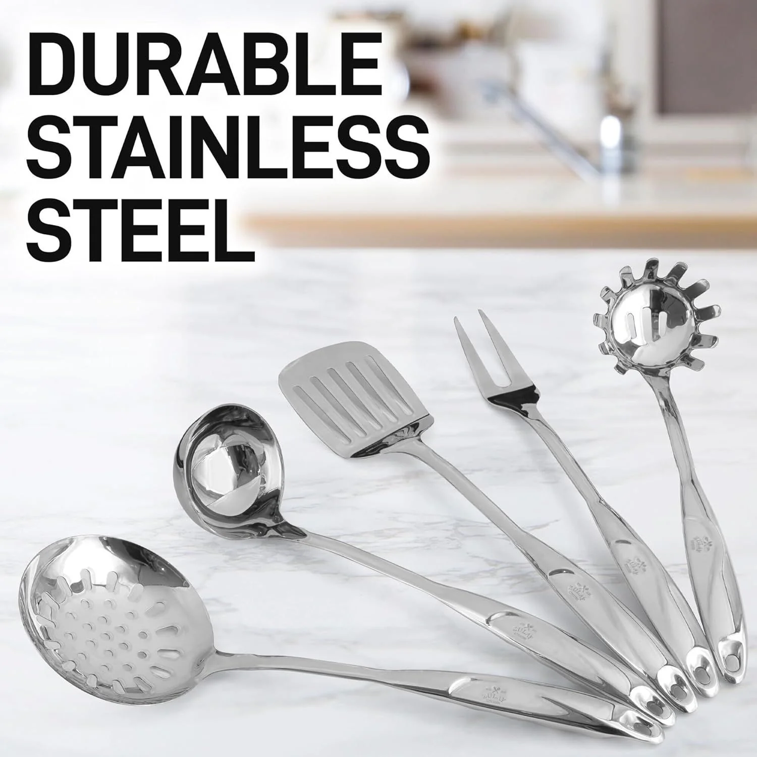 Stainless Steel Cooking Utensil Set - Image 2