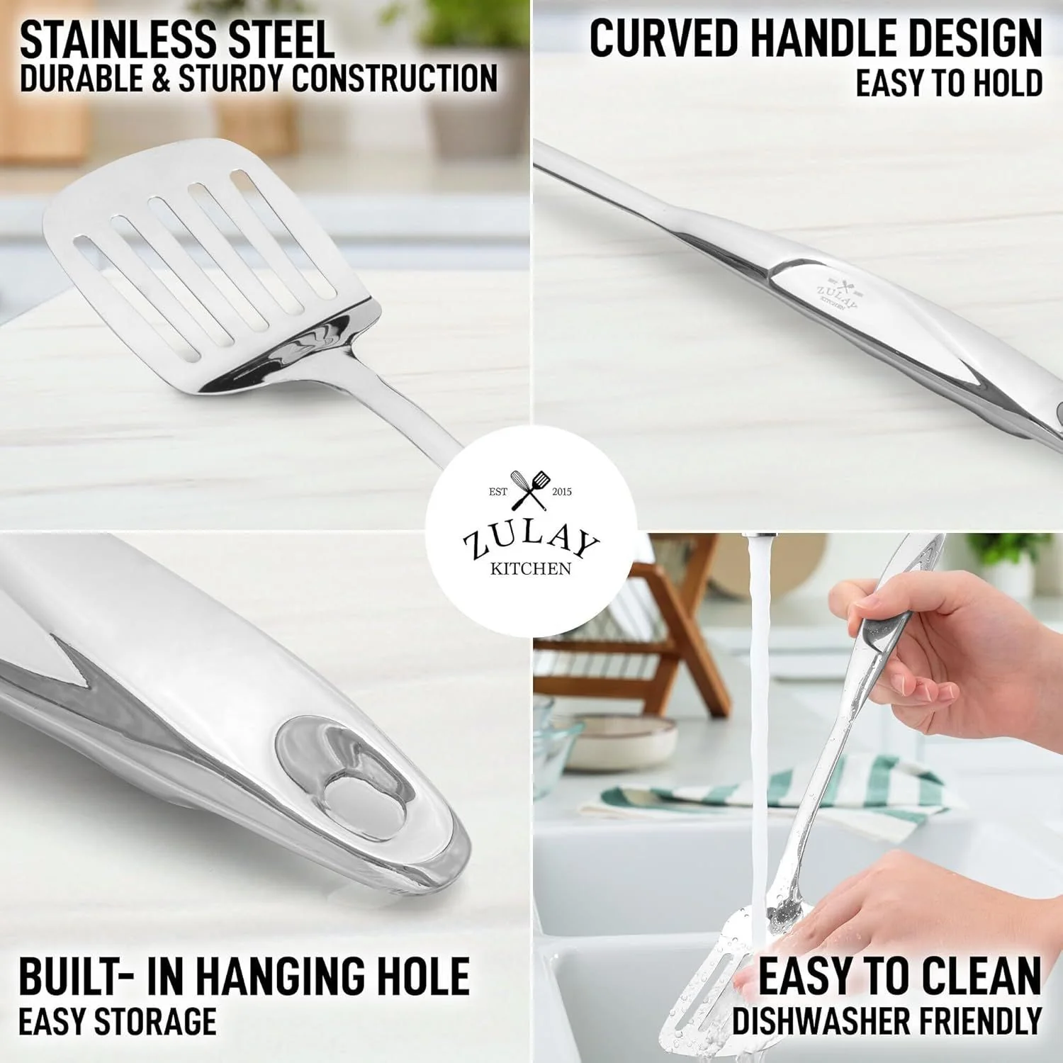 Stainless Steel Cooking Utensil Set - Image 4