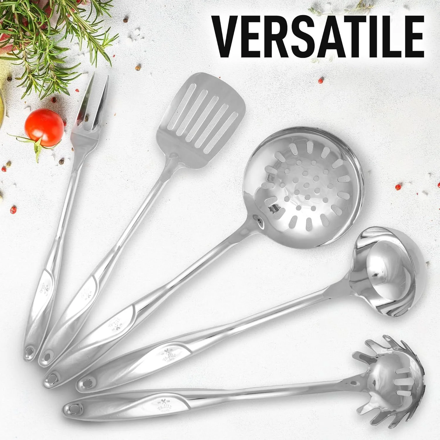Stainless Steel Cooking Utensil Set - Image 6