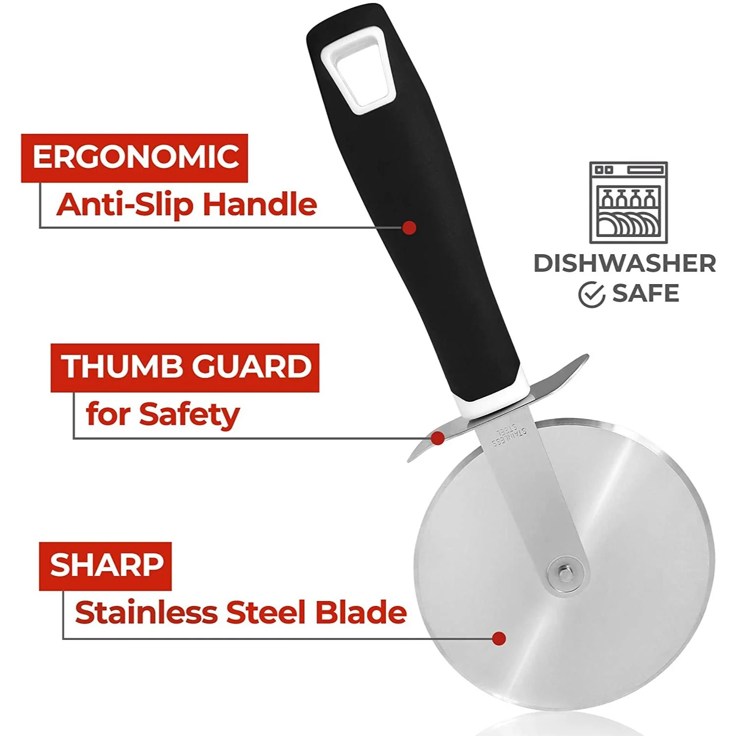 Stainless Steel Pizza Slicer - Image 4