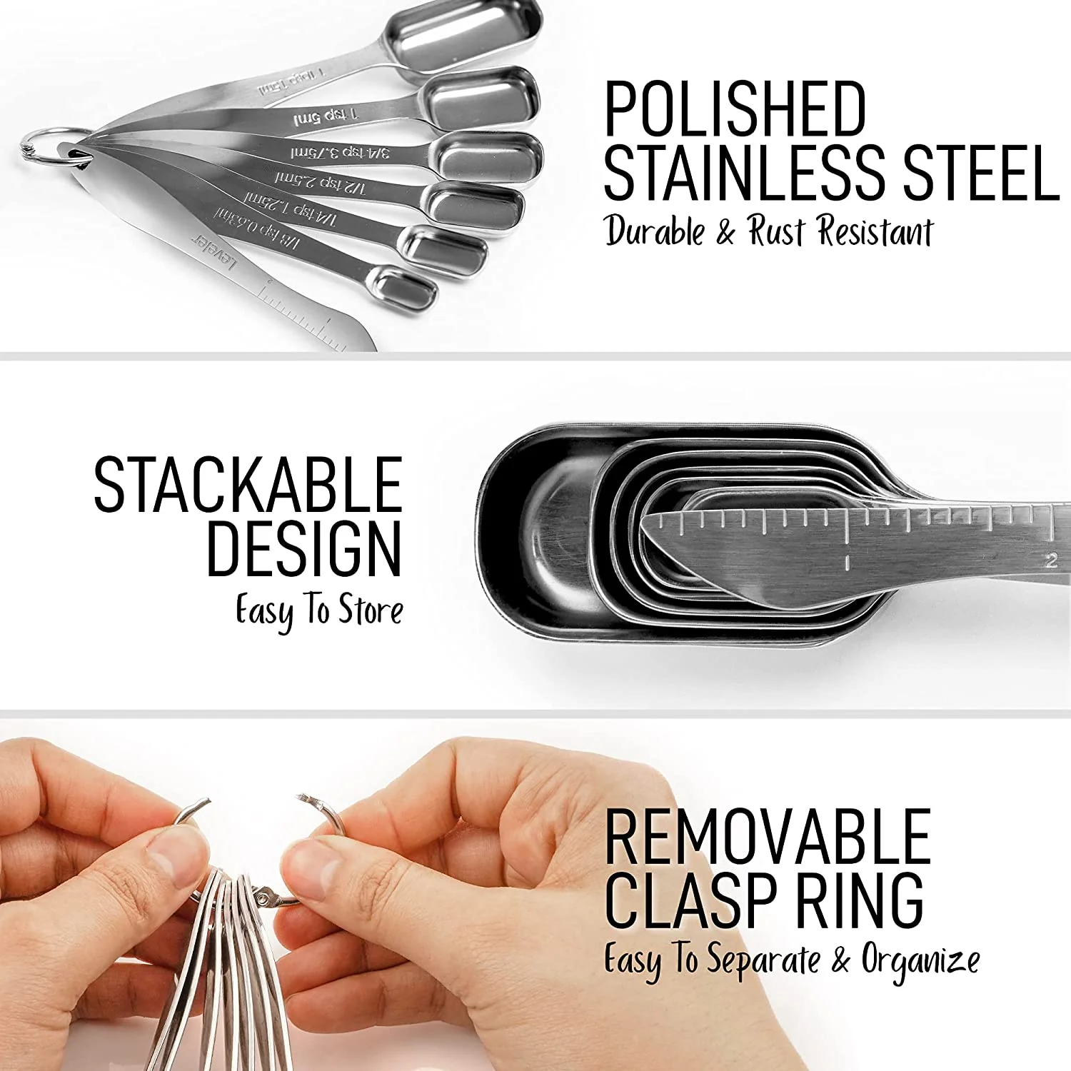 Rectangular Measuring Spoons Set - Image 4