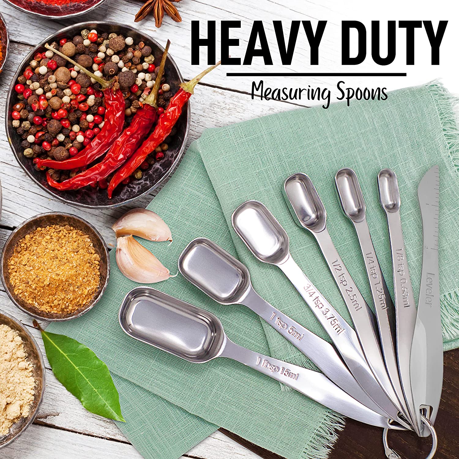 Rectangular Measuring Spoons Set - Image 5