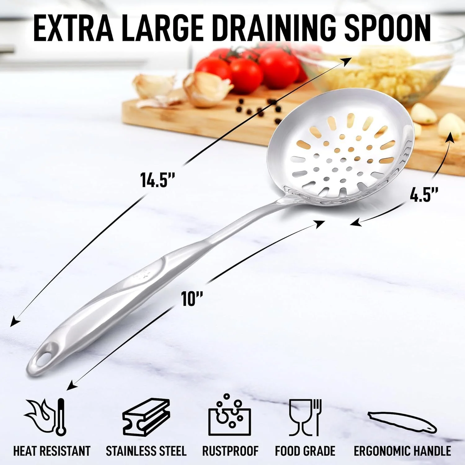 Stainless Steel Skimmer Spoon - Image 4