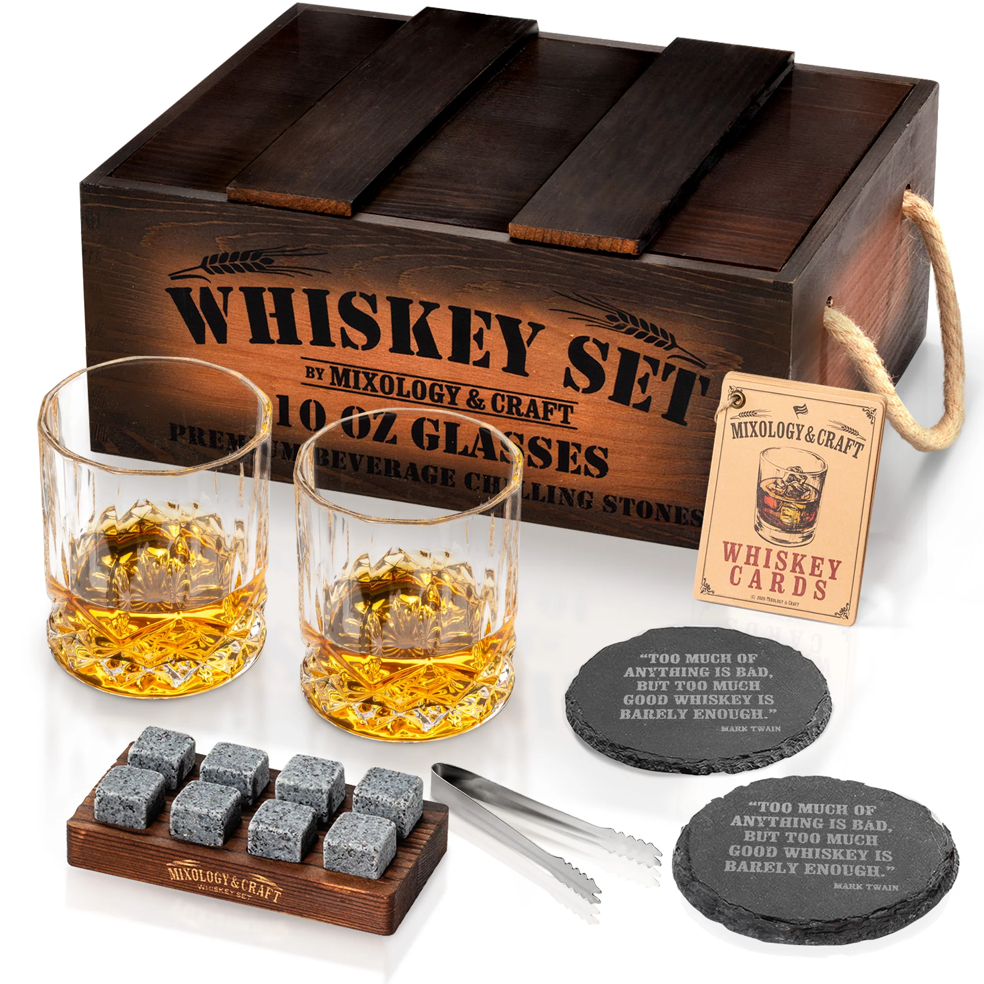 Whiskey Gift Set with Crate | 15-Piece