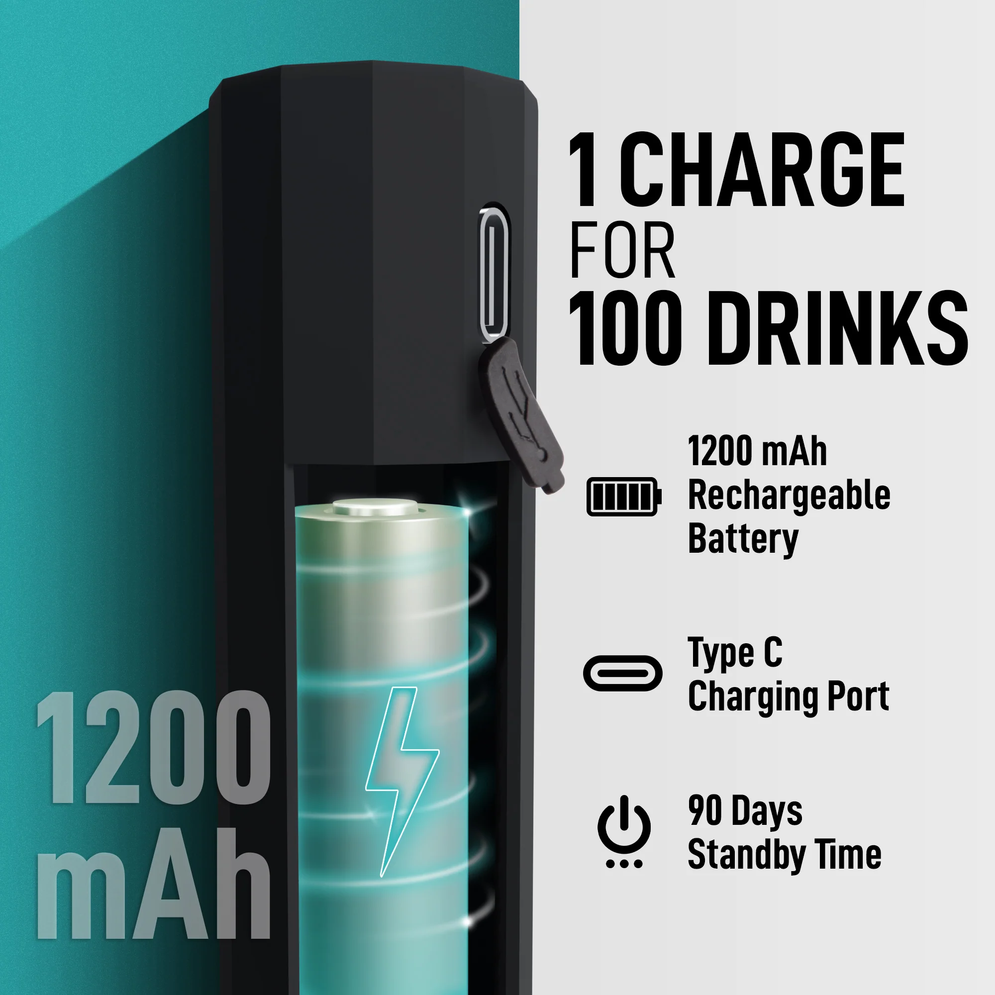 Froth N Go Rechargeable Milk Frother - Image 6