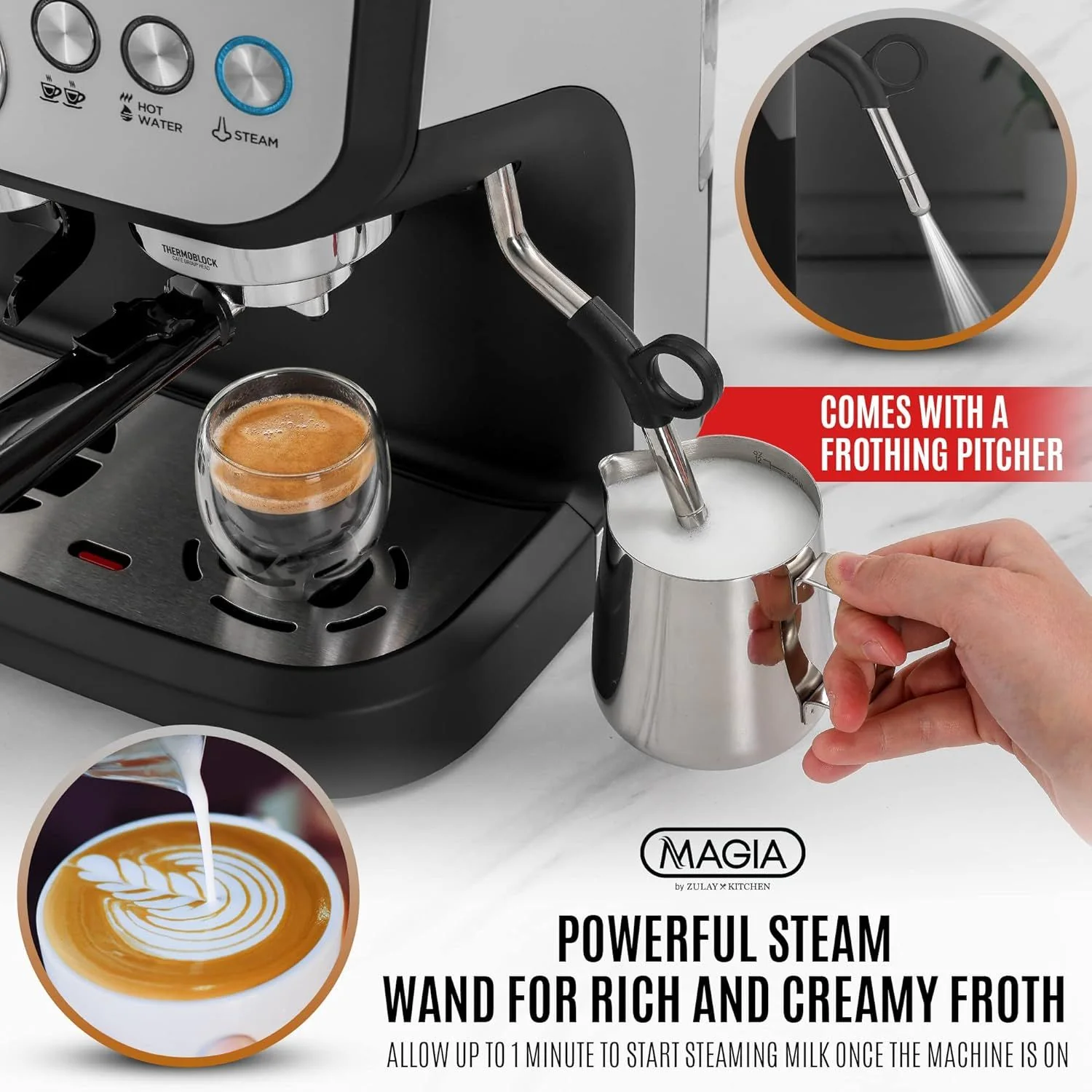 Zulay Magia Manual Espresso Machine - Image 5
