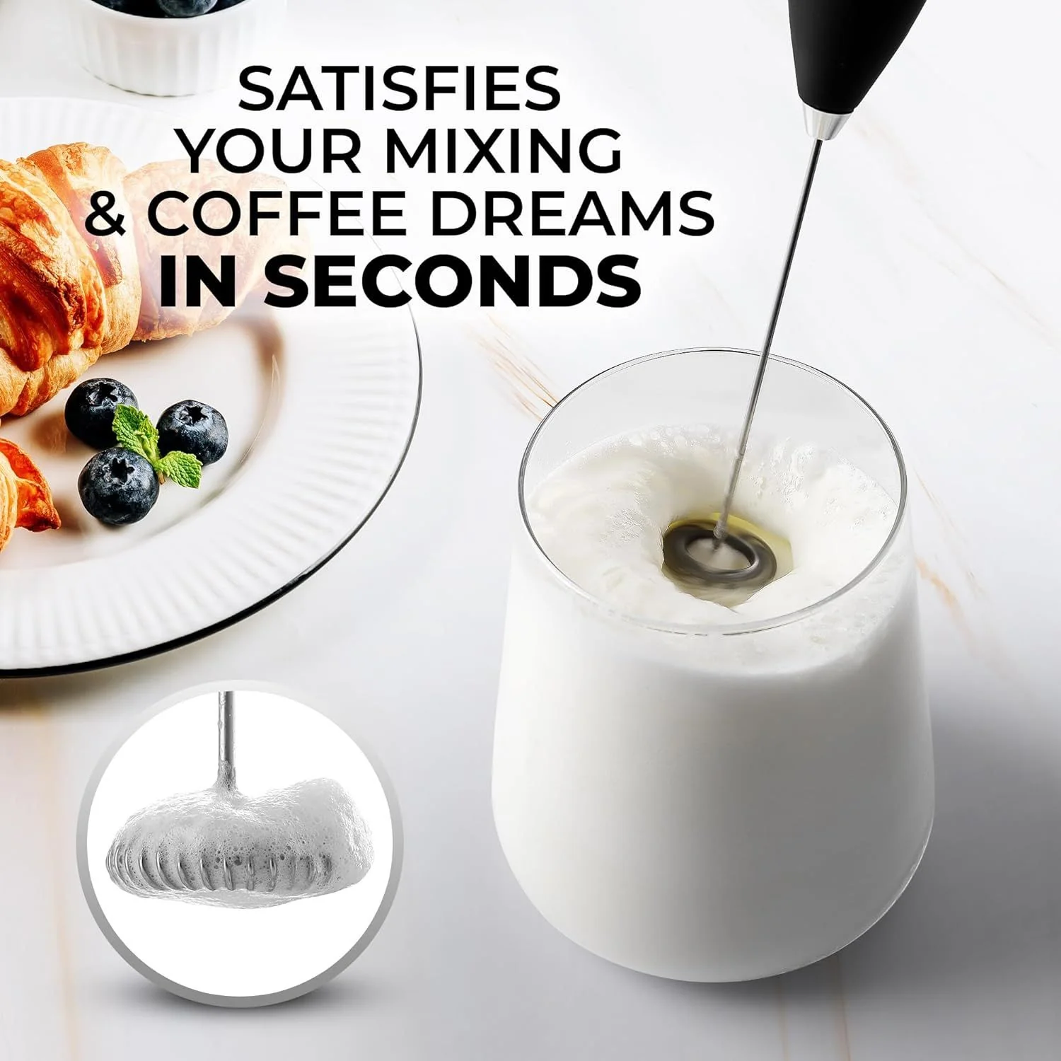 Milk Frother - Silver v2 - Image 2
